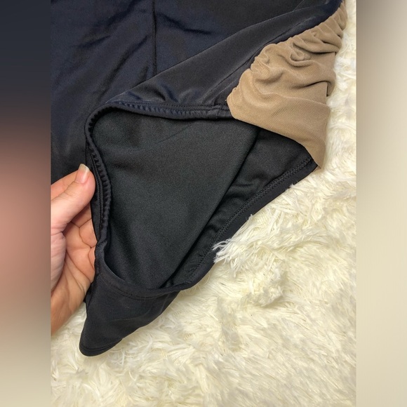 Brown and Black Swimsuit with Ruched Design - Picture 15 of 16